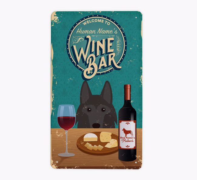 Wine Bar: Personalized {breedFullName} Metal Sign